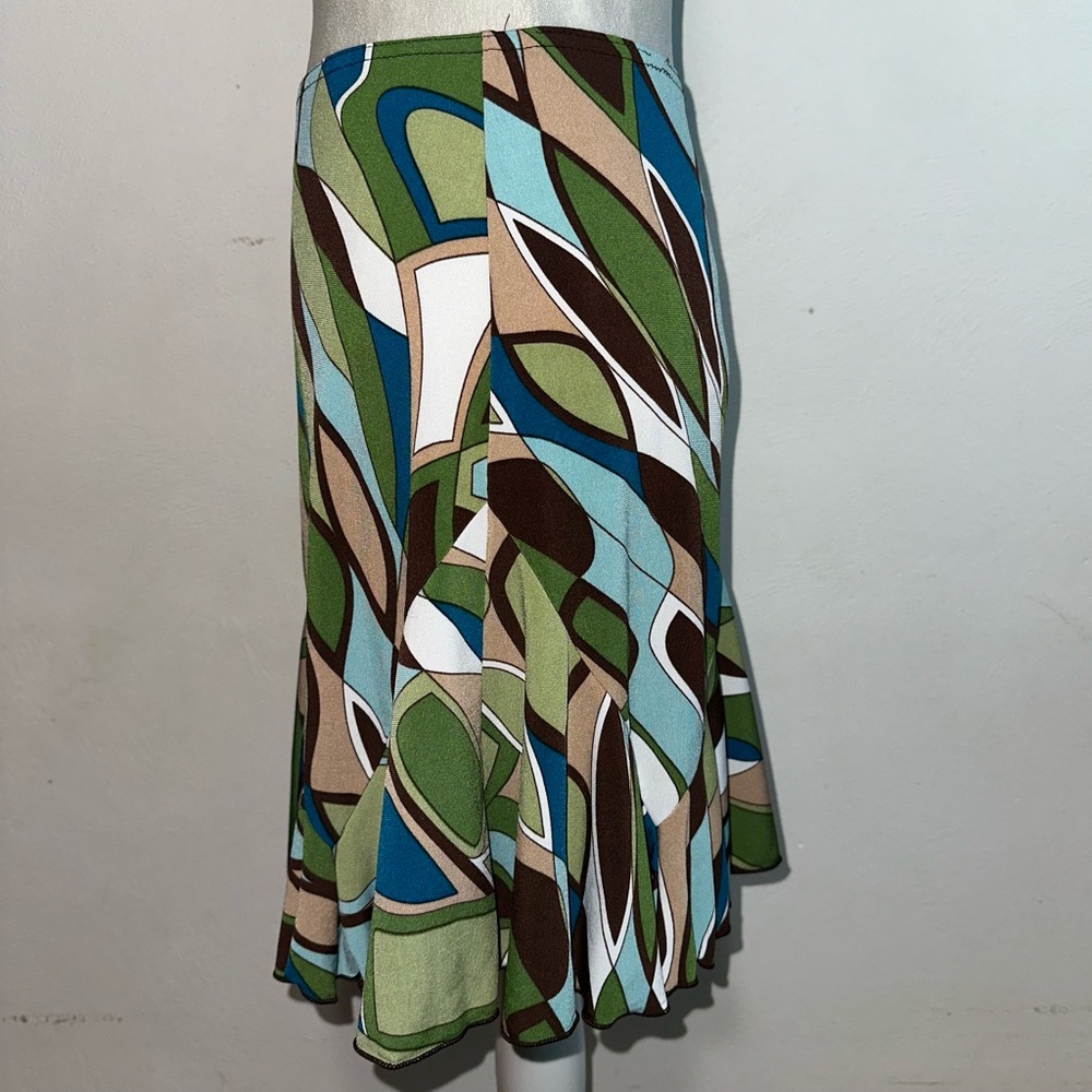 Vtg Y2K Abstract Stretch Halter Top & Mini Skirt Set - Picture 8 of 13